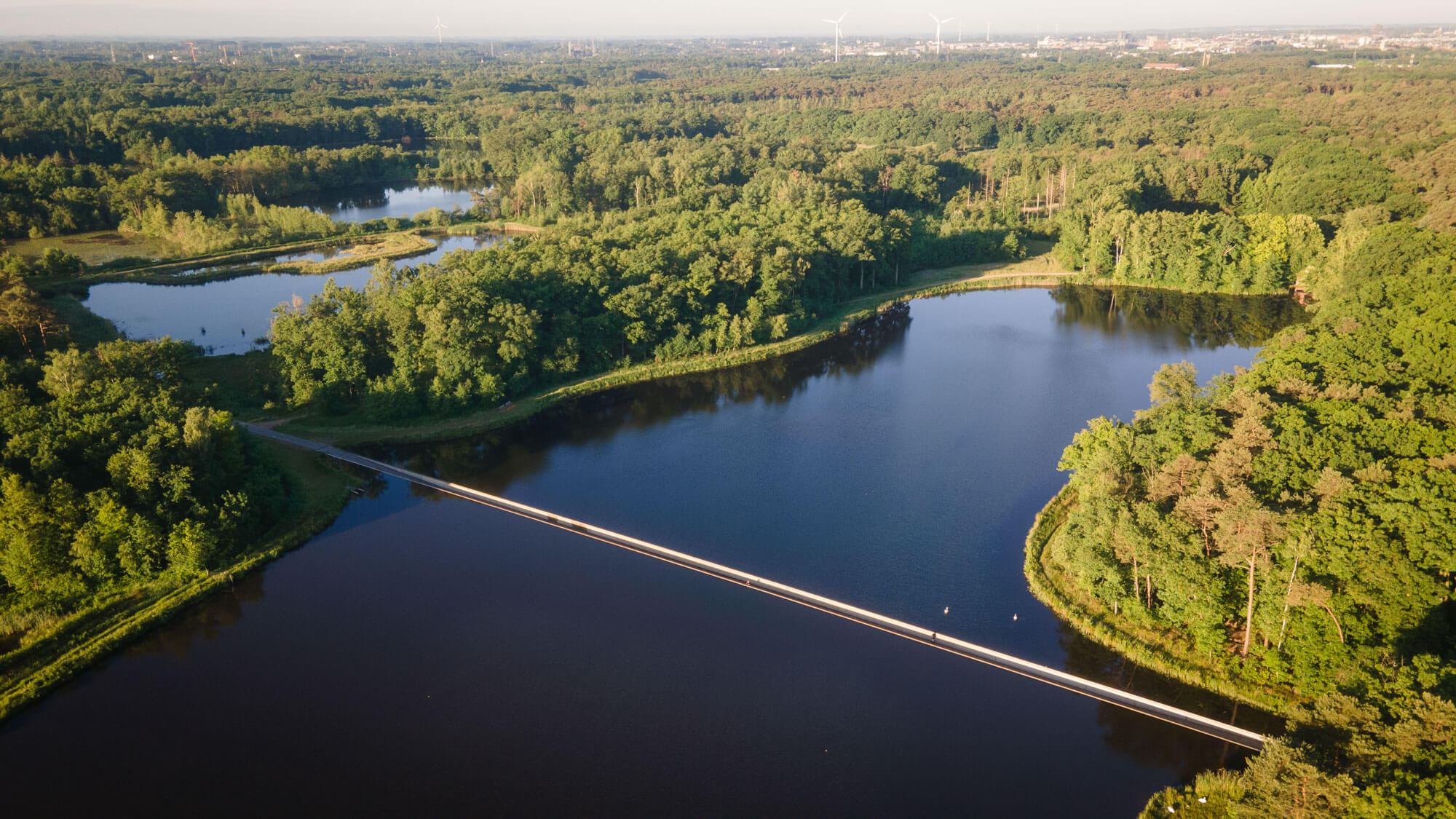 Fietsen door het water